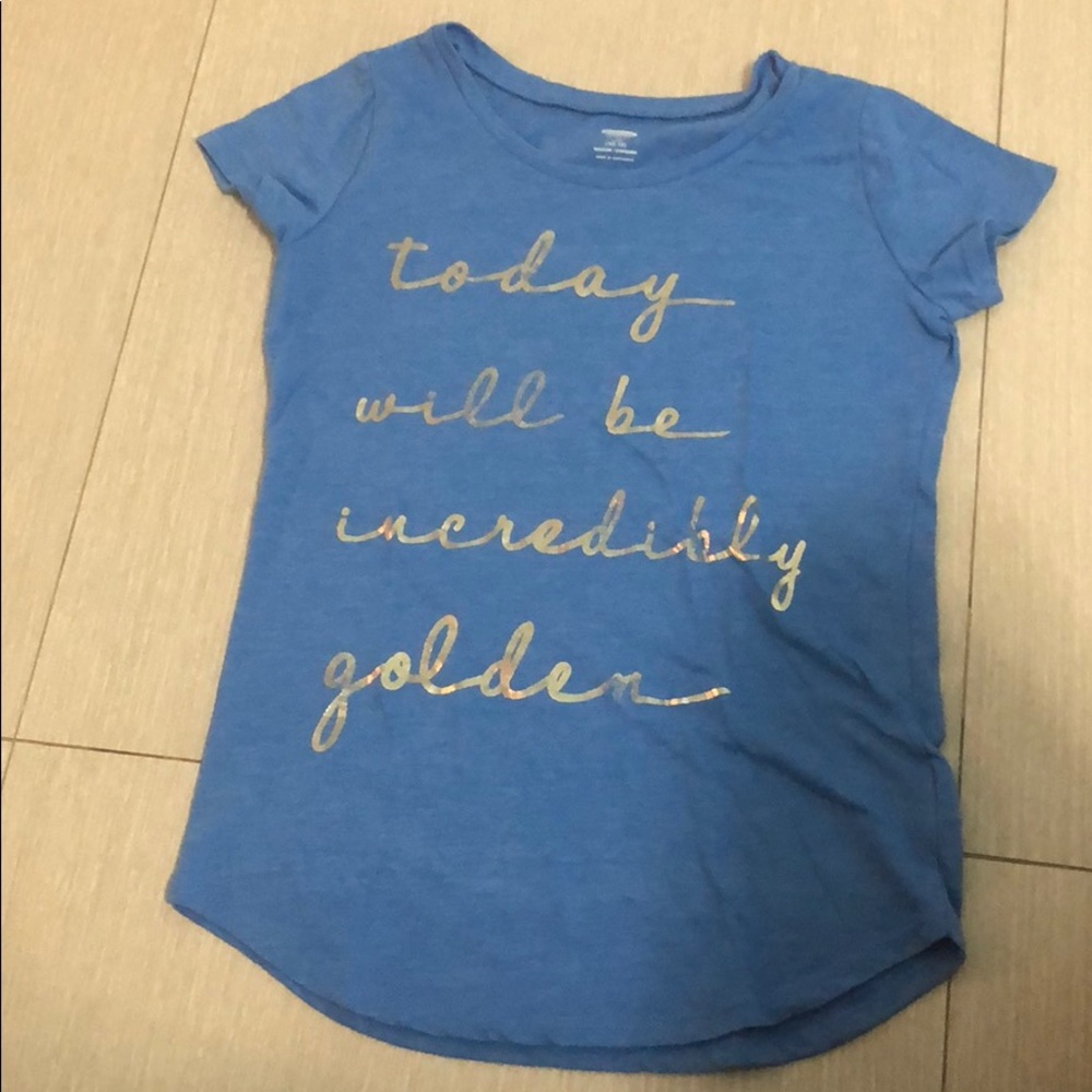 Girls Short blue sleeve shirt